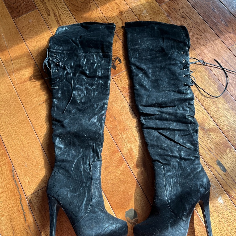 Jacob Black Over-the-Knee Stiletto Boots